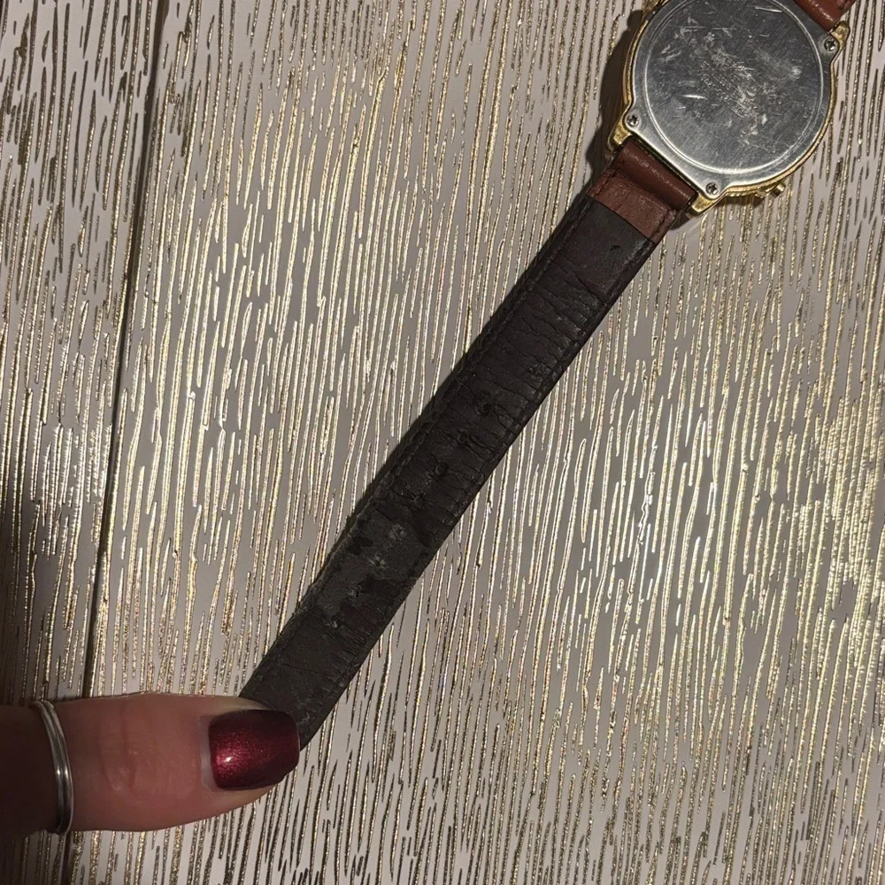 Lorus Brown Leather Watch with Ariel Mermaid Design
